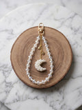 Beaded Moon Bag Charm