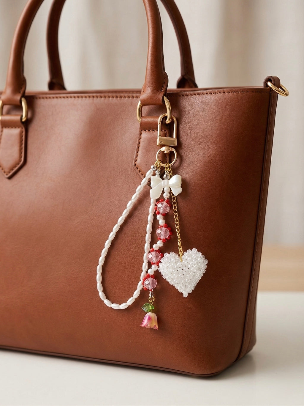 Blossom Heart Bag Charm