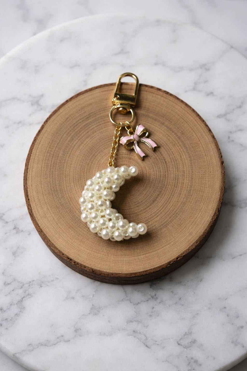 Pearl Moon Bag Charm