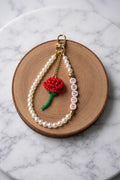 Beaded Rose Keychain
